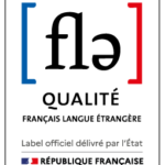 Logo du label qualité français langue étrangère. Label officiel délivré par l'État.